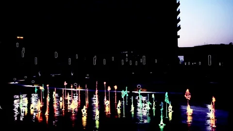 Fountain on the floor Stock Footage 87753505