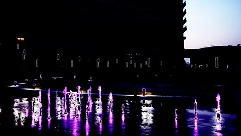 Fountain on the floor Stock Footage 87753508