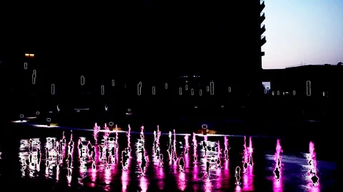Fountain on the floor Stock Footage 87753525