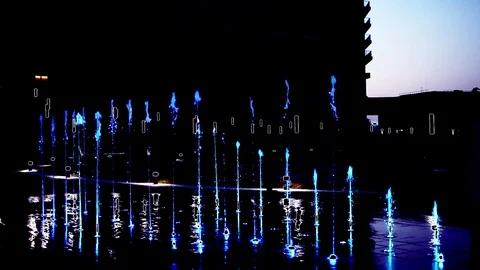 Fountain on the floor Stock Footage 87753532
