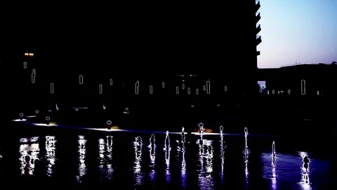 Fountain on the floor Stock Footage 87753692