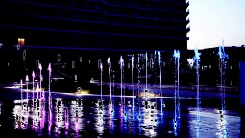 Fountain on the floor Stock Footage 87753723