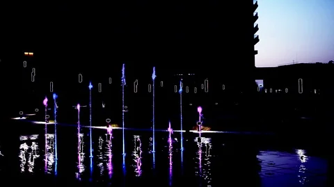 Fountain on the floor Stock Footage 87753758