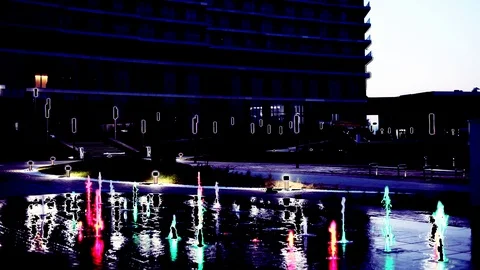 Fountain on the floor Stock Footage 87754529