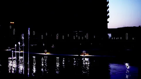 Fountain on the floor Stock Footage 87755663