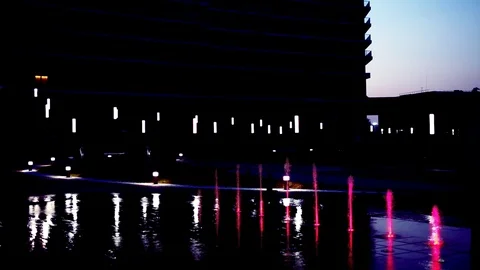 Fountain on the floor Stock Footage 87757718