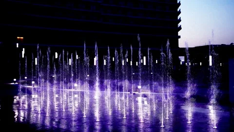 Fountain on the floor Stock Footage 87757747