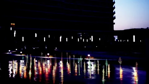 Fountain on the floor Stock Footage 87757791