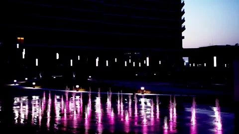 Fountain on the floor Stock Footage 87757914