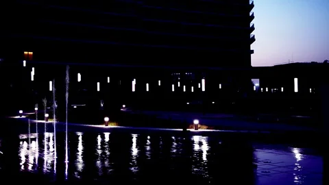 Fountain on the floor Stock Footage 87758134