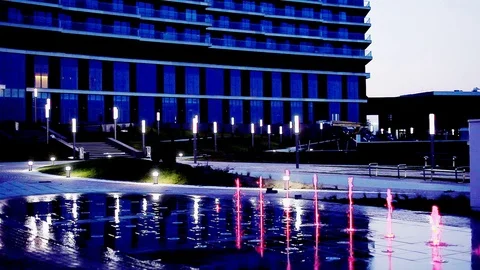 Fountain on the floor Stock Footage 87760142