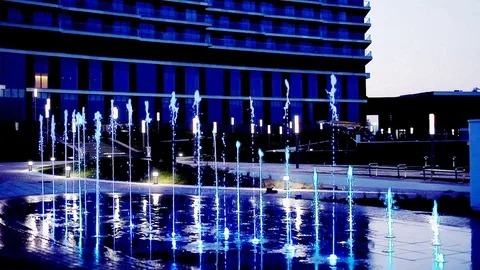 Fountain on the floor Stock Footage 87760201