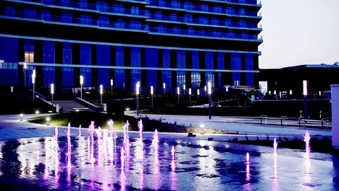 Fountain on the floor Stock Footage 87760251