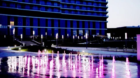 Fountain on the floor Stock Footage 87760260