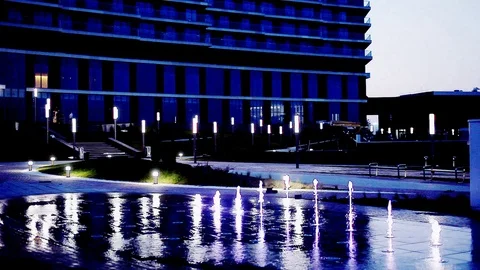 Fountain on the floor Stock Footage 87760343