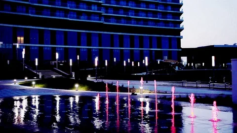 Fountain on the floor Stock Footage 87797545