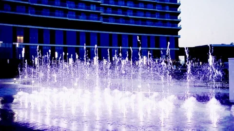 Fountain on the floor Stock Footage 87797548