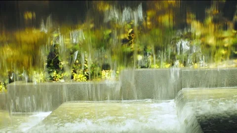 Fountain with flowers Stock Footage 151402079