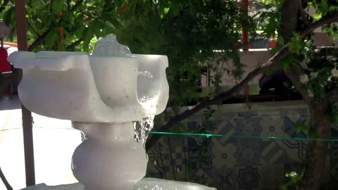 Fountain with flowing water Stock Footage 94772301