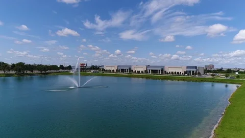 A Fountain flyby Video stock 93693715