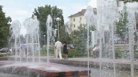 Fountain Stock Footage 8948737