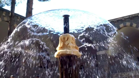 Fountain in the form of a ball Stock Footage 94772286