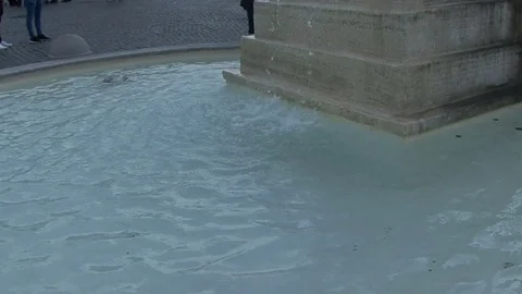 Fountain in the form of a lion's head Stock Footage 72455953