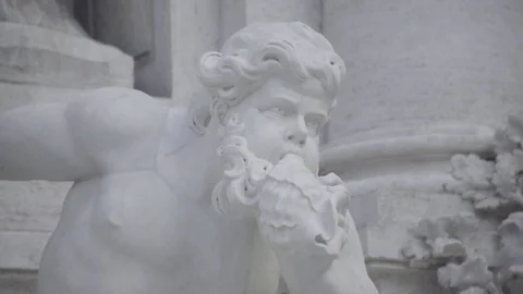 Fountain of the Four Rivers. Sculpit by Gian Lorenzo Bernini Stock Footage 82117909