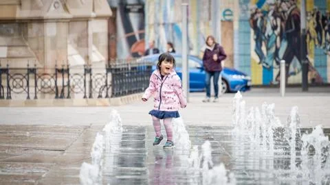 Fountain Fun 库存照片