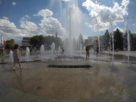 Fountain game Stock Photos