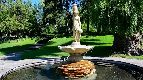 Fountain in Garden 01svv Stock Footage 47212464