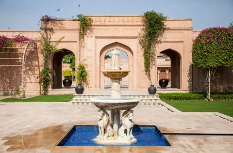 Fountain in a garden Foto stock