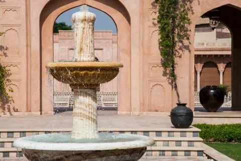 Fountain in a garden Foto stock