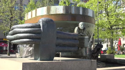  Fountain of  Generations, front side, at Wittenbergplatz, Berlin, Germany. Stockbeeldmateriaal 63552200
