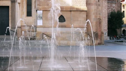 Fountain on the ground Stock Footage 86186035