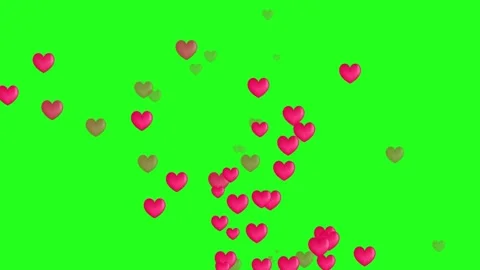 Fountain hearts on a chroma key background, fountain from hearts Video stock 337289864