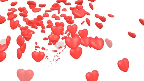 Fountain of hearts. Stock Footage 154372591