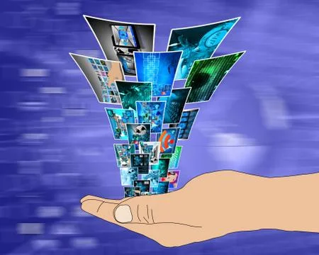 Fountain of high technology Stock-Illustration