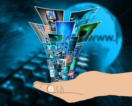 Fountain of high technology Stock-Illustration