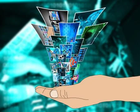 Fountain of high technology Stock-Illustration