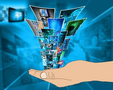 Fountain of high technology Stock-Illustration