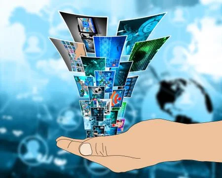 Fountain of high technology Stock Illustration