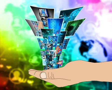 Fountain of high technology Stock-Illustration