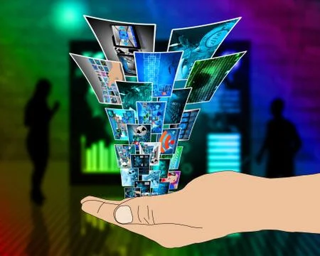 Fountain of high technology Stock-Illustration