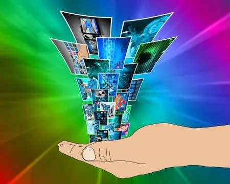 Fountain of high technology Stock-Illustration