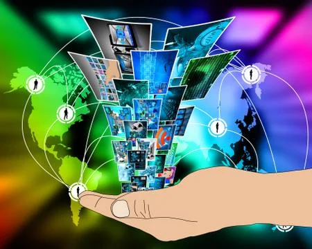 Fountain of high technology Stock Illustration