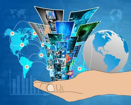 Fountain of high technology Stock-Illustration