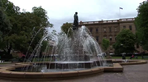 Fountain in Hobart 스톡 동영상 45200447