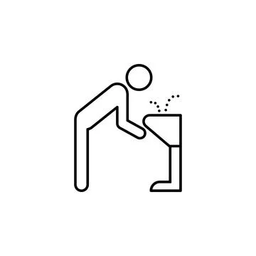 Fountain icon. Element of public services thin line icon Ilustración de archivo
