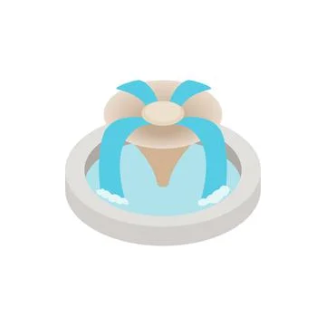 Fountain icon, isometric 3d style Ilustración de archivo